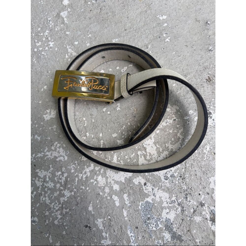 Emilio Pucci vintage 1970s white belt